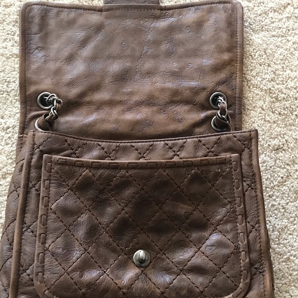 RARE CHANEL PARIS EDINBURGH BROWN SHOULDER BAG - Picture 6 of 12